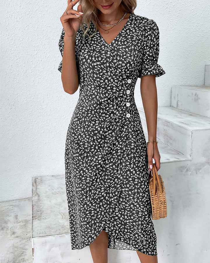 Judith | Sukienka V-Neck Fresh Bloom