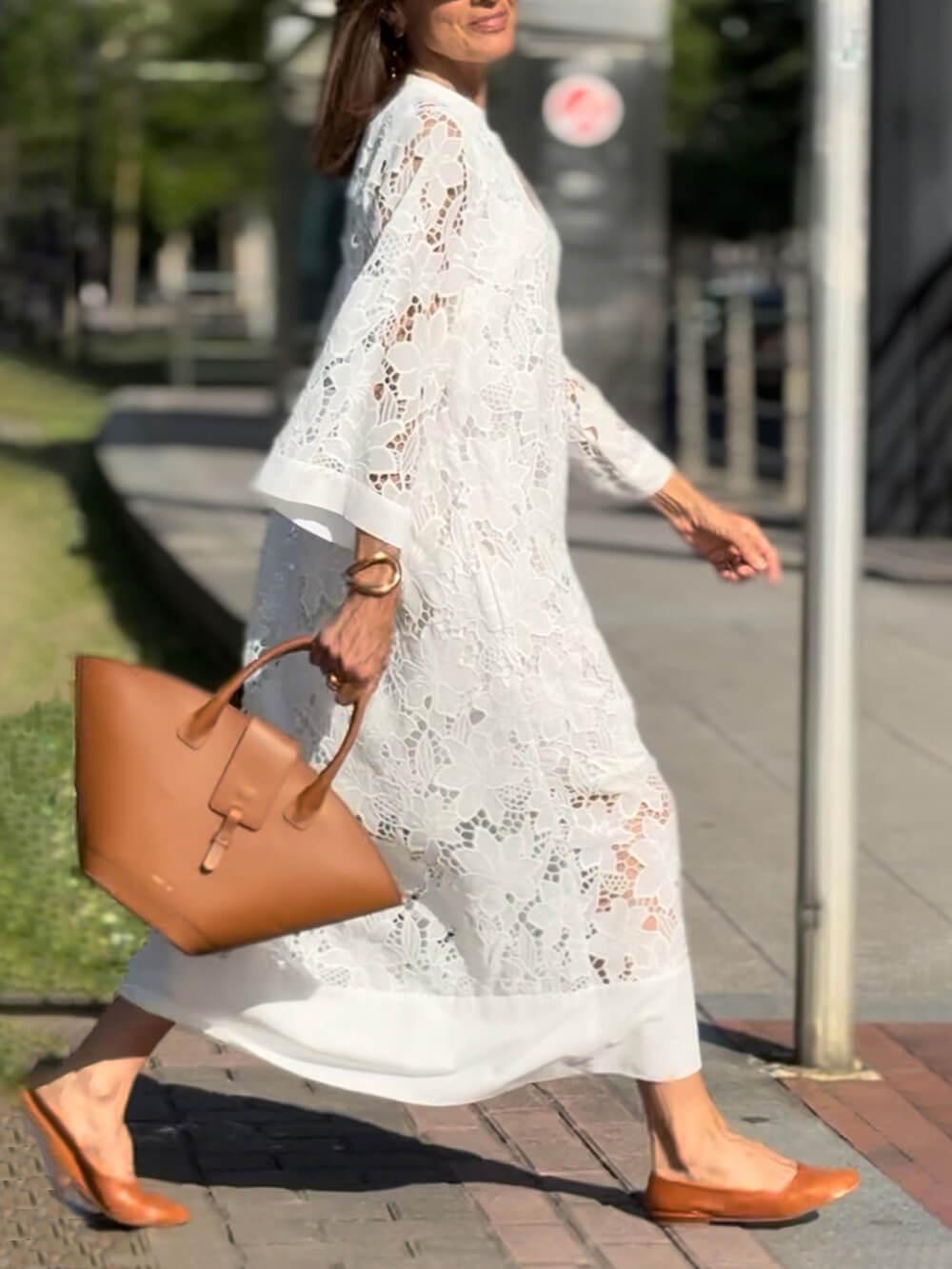 Willow | Letnia Glam Kwiatowa Sukienka Midi z Dekoltem w Serek