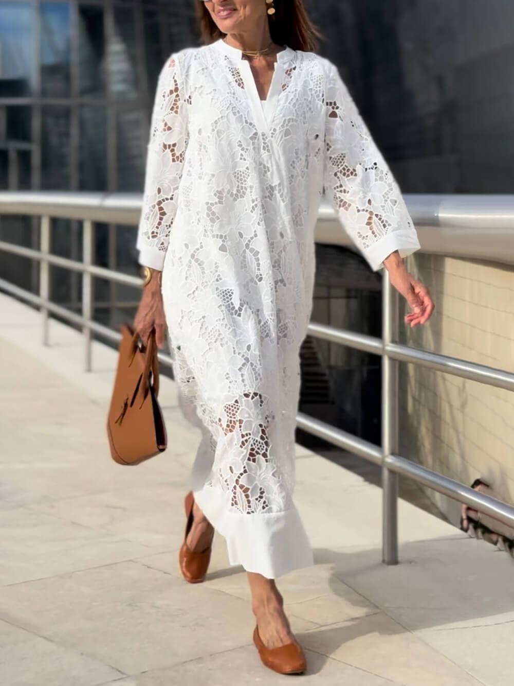 Willow | Letnia Glam Kwiatowa Sukienka Midi z Dekoltem w Serek