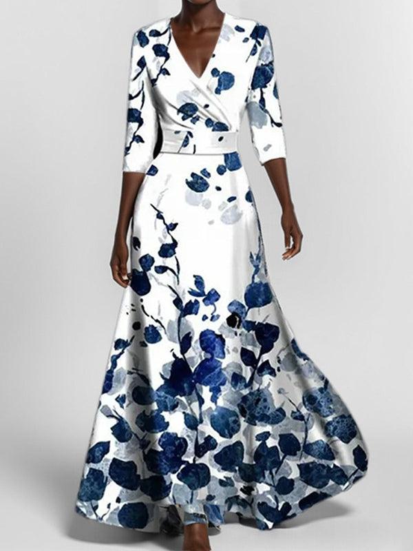 Lea | Elegancka Maxi Sukienka w Stylu Glam na Lato