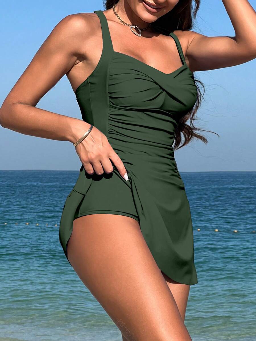 Celeste | Elegancki Tankini z Marszczonym Dekoltem