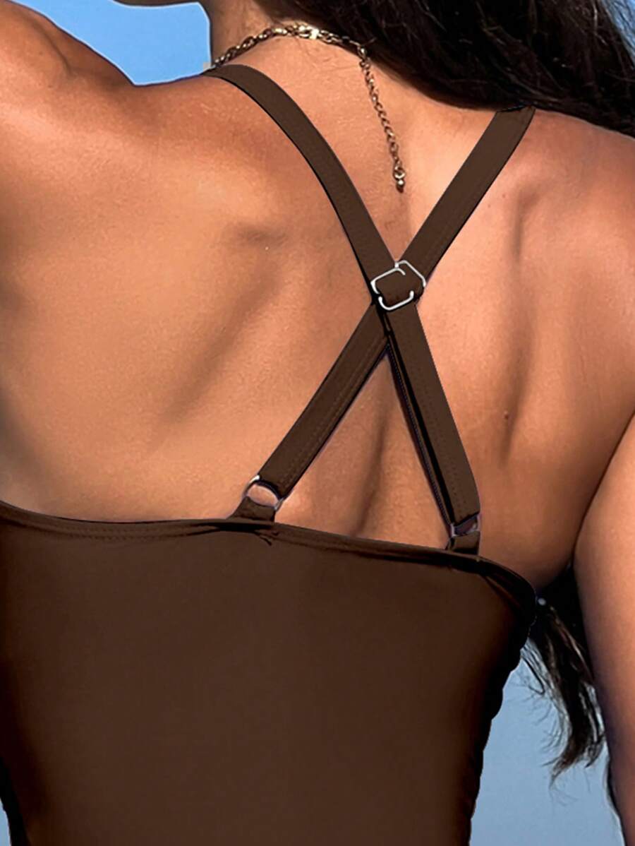 Celeste | Elegancki Tankini z Marszczonym Dekoltem