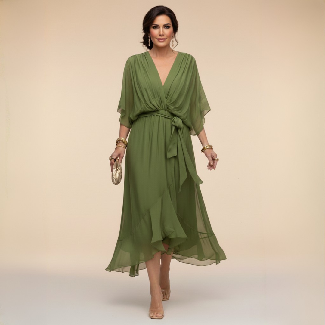 MARTA™ | SUKIENKA Z CHIFFONU Z DEKOLTEM W
