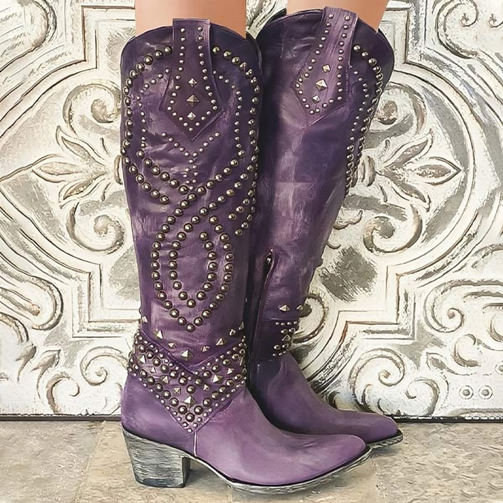 Wessina – Kozaki do kolan w stylu western