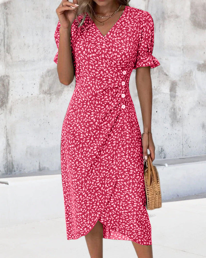 Judith | Sukienka V-Neck Fresh Bloom