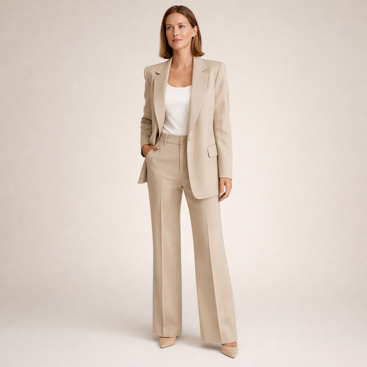 Vanessa™ | Elegancki komplet garniturowy z rozszerzanymi spodniami