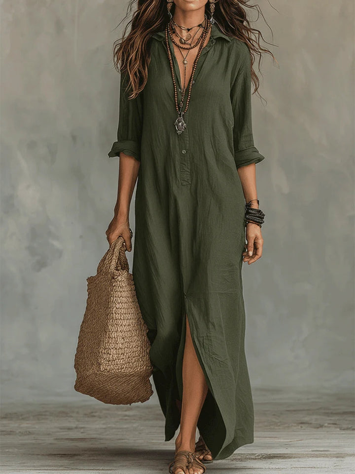 WILLOW | Bezwysiłkowa Maxi Sukienka z Flattering Sylwetką, Wszechstronny Codzienny Styl