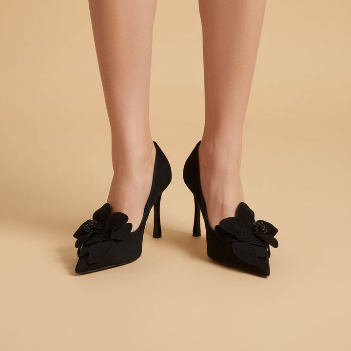 Kwiat popołudnia | Eleganckie buty na wysokim obcasie od projektanta