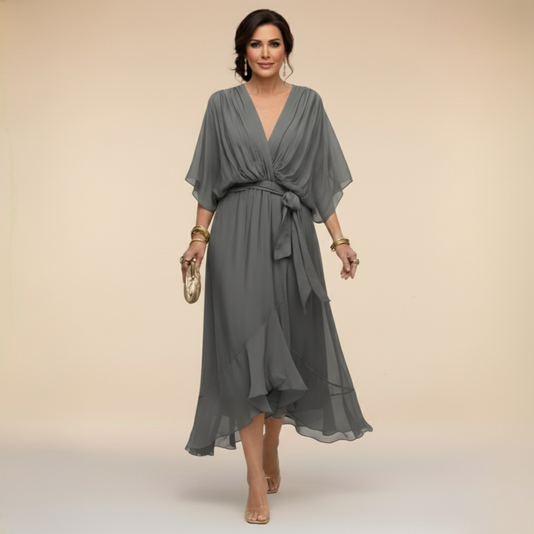 MARTA™ | SUKIENKA Z CHIFFONU Z DEKOLTEM W