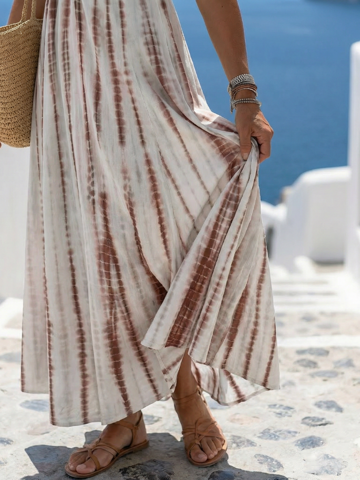 Karys | Casual Fit Miękka Sukienka Midi w Kolorze
