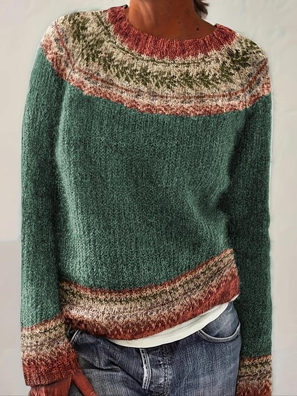 Nerissa – Dzianinowy sweter o etnicznym szyku