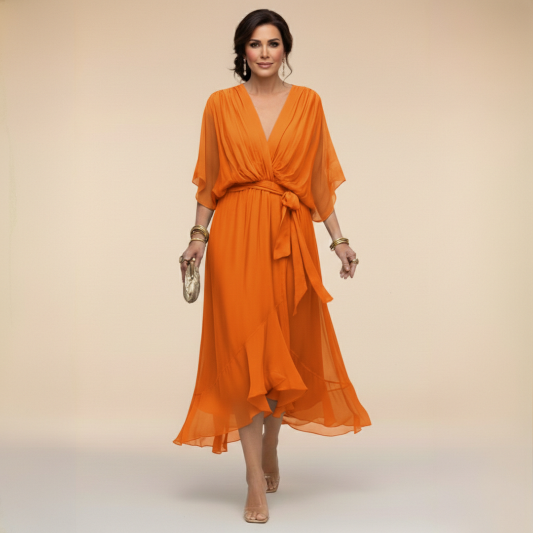 MARTA™ | SUKIENKA Z CHIFFONU Z DEKOLTEM W