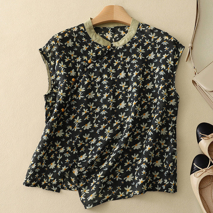 Linara – Elegancki lniany top na lato