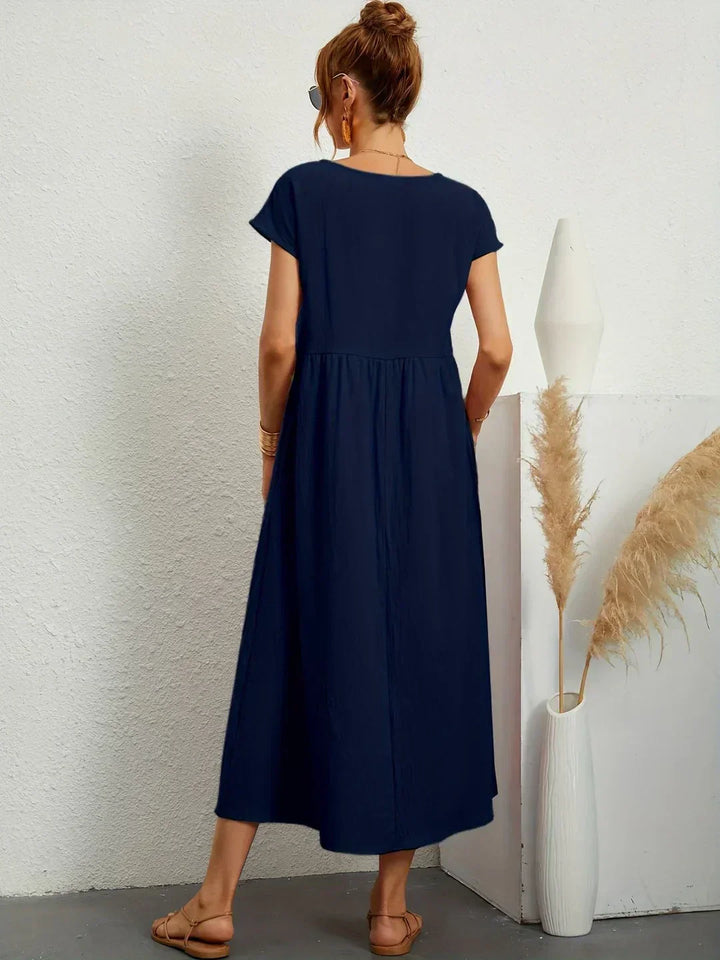 Gabrielle™ — Midi Sukienka o Płynnej Elegancji