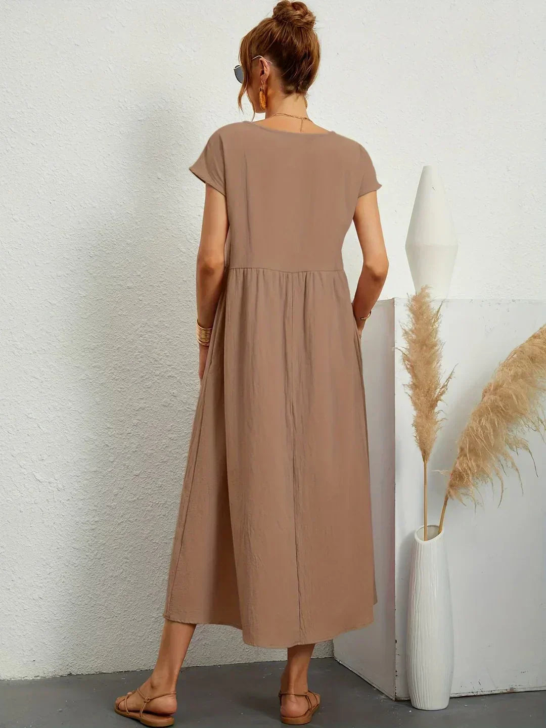 Gabrielle™ — Midi Sukienka o Płynnej Elegancji
