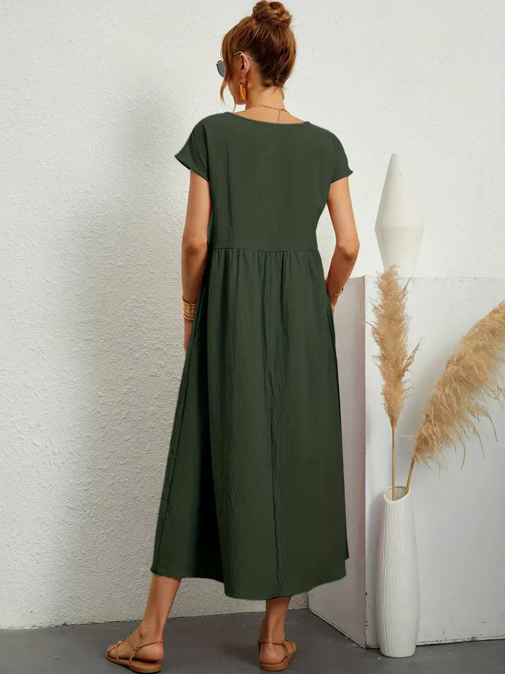 Gabrielle™ — Midi Sukienka o Płynnej Elegancji