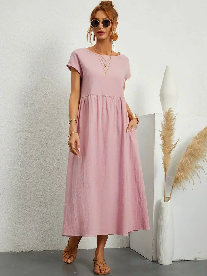 Gabrielle™ — Midi Sukienka o Płynnej Elegancji