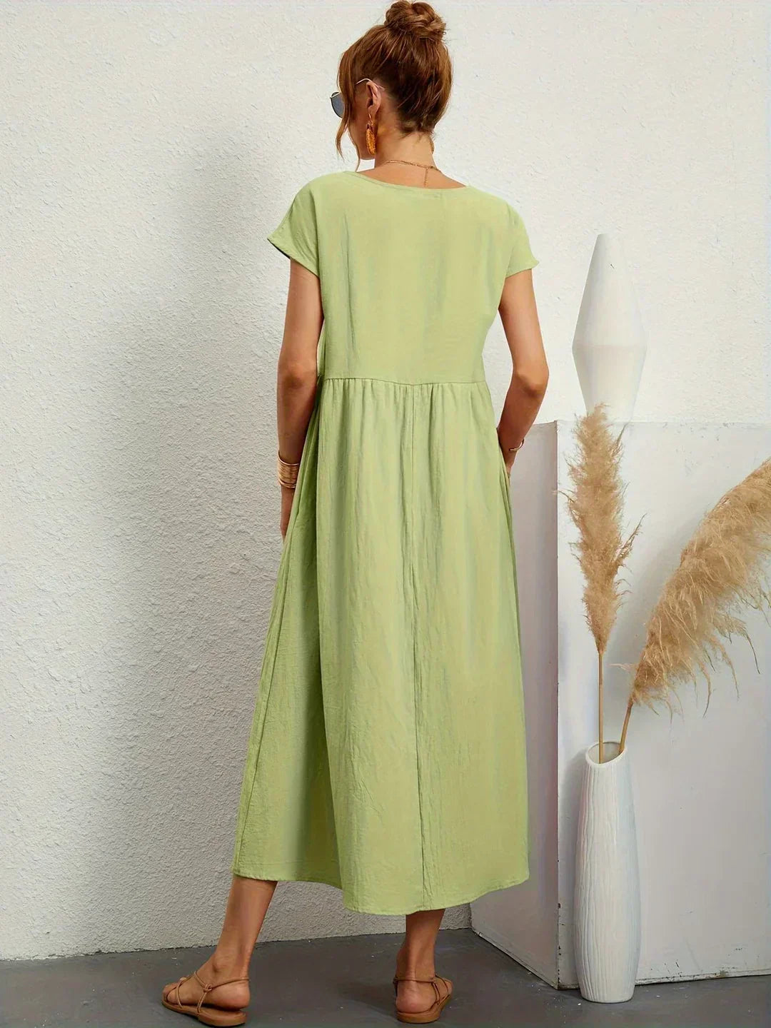 Gabrielle™ — Midi Sukienka o Płynnej Elegancji