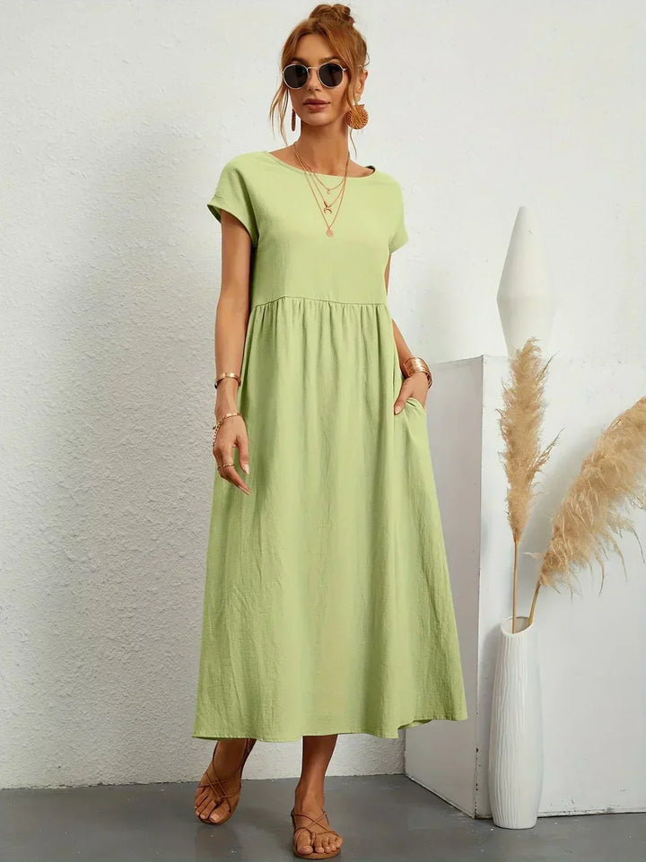 Gabrielle™ — Midi Sukienka o Płynnej Elegancji
