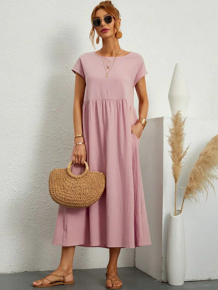 Gabrielle™ — Midi Sukienka o Płynnej Elegancji