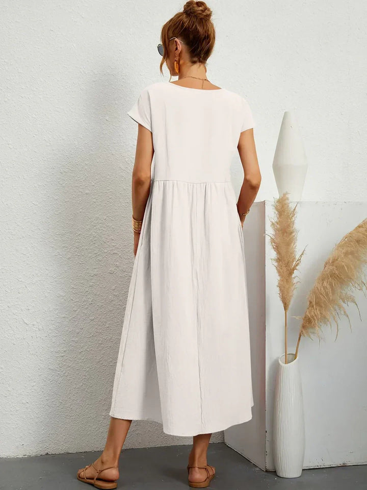 Gabrielle™ — Midi Sukienka o Płynnej Elegancji