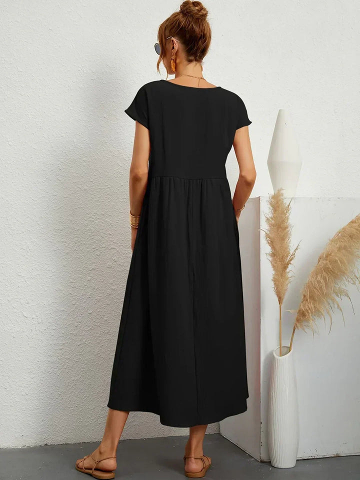 Gabrielle™ — Midi Sukienka o Płynnej Elegancji