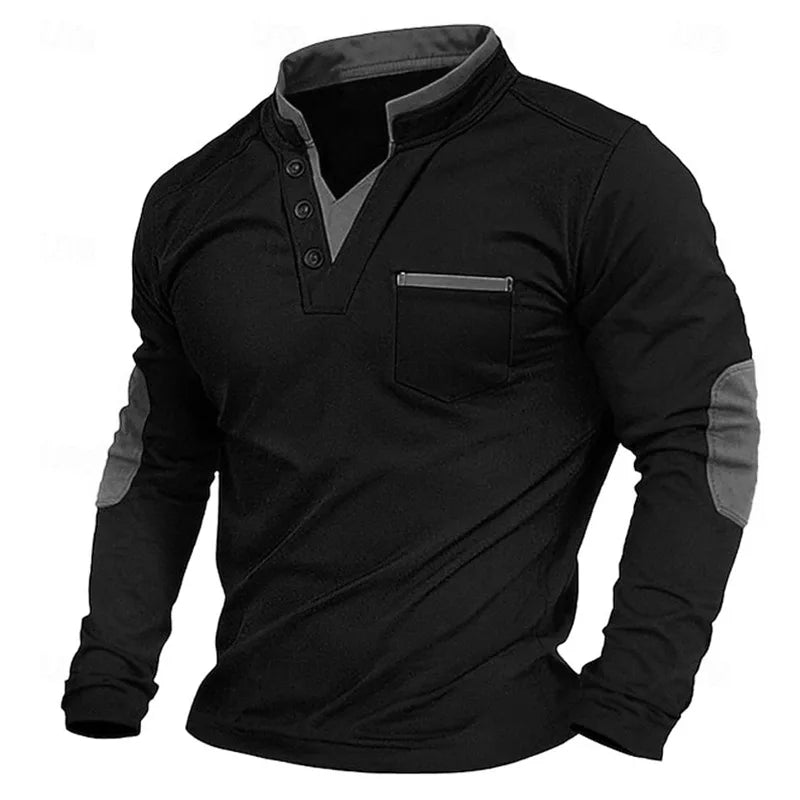 Leon – Bluza męska z dekoltem w serek