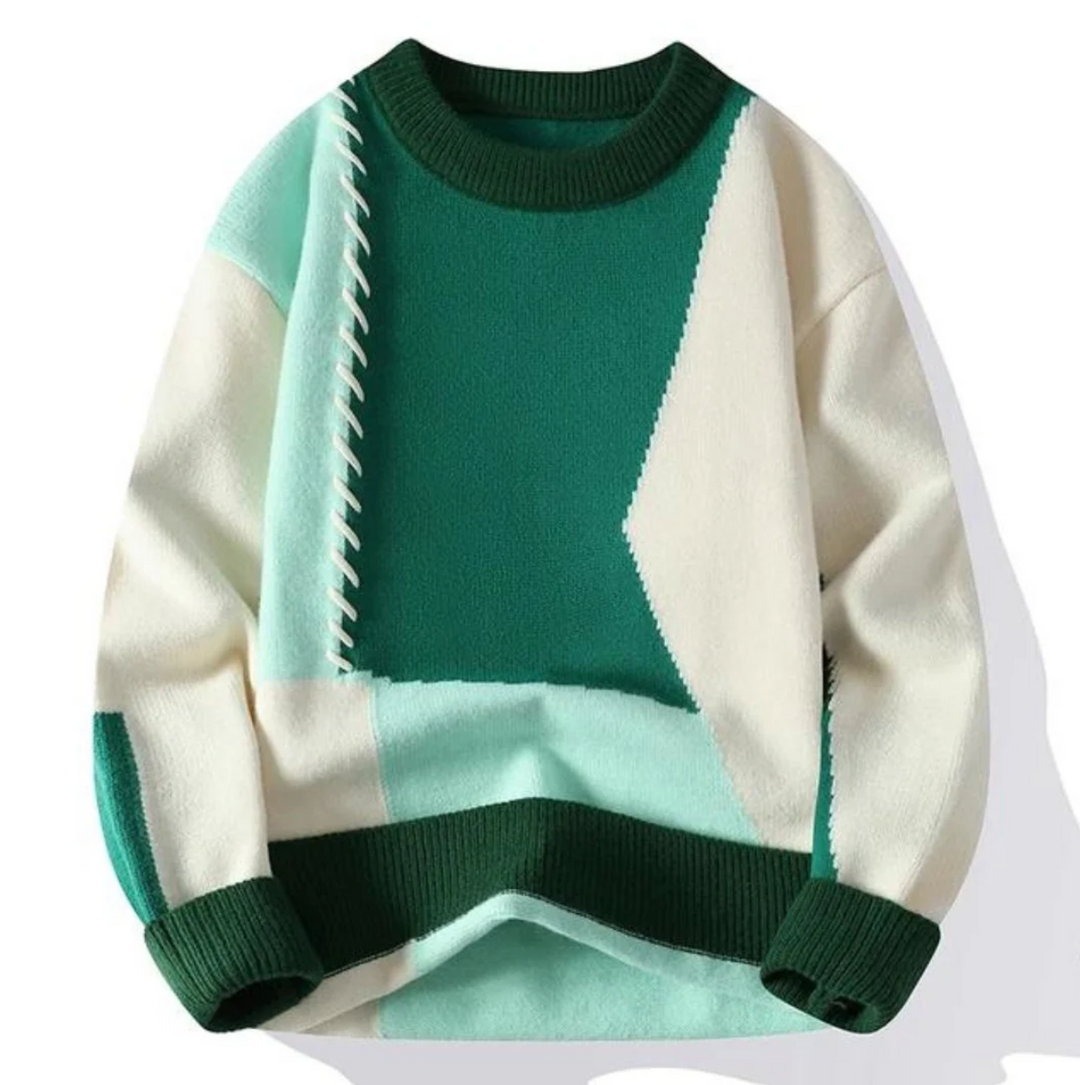 Oktawiusz – Sweter patchworkowy oversize
