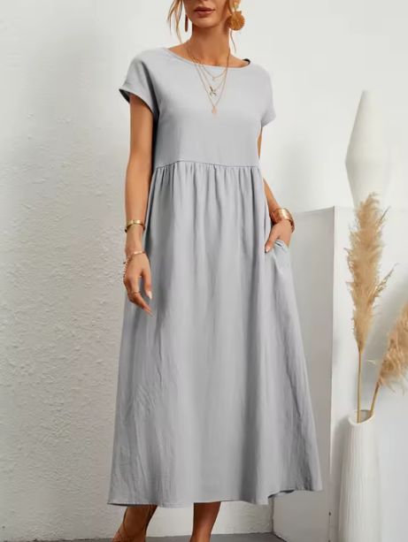 Gabrielle™ — Midi Sukienka o Płynnej Elegancji