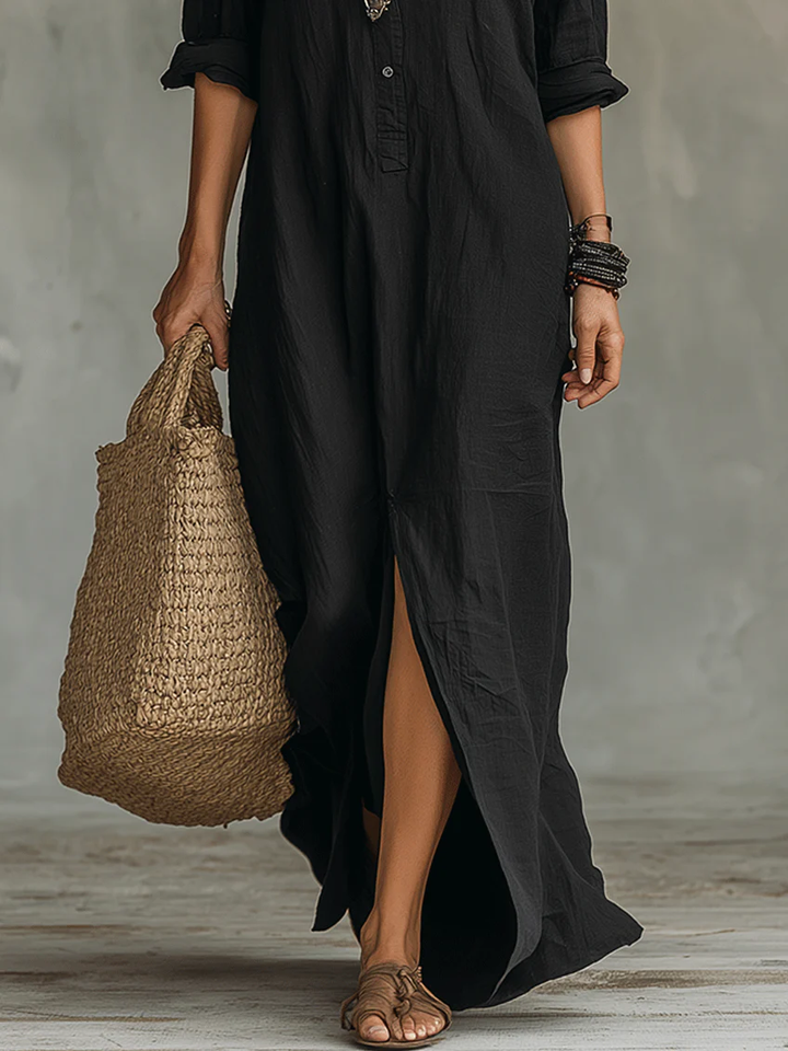 WILLOW | Bezwysiłkowa Maxi Sukienka z Flattering Sylwetką, Wszechstronny Codzienny Styl