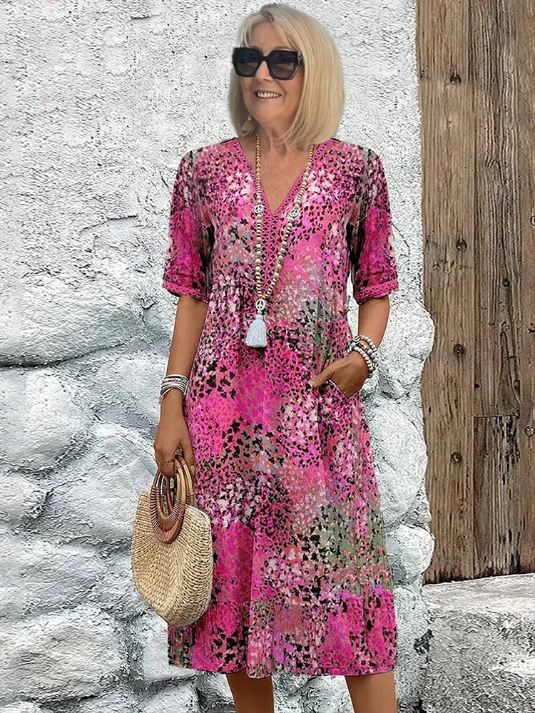 ZUZANNA | ŻYWE MIDI SUKIENKA Z ELEGANCKIM ZASŁONIENIEM BRZUSZKA