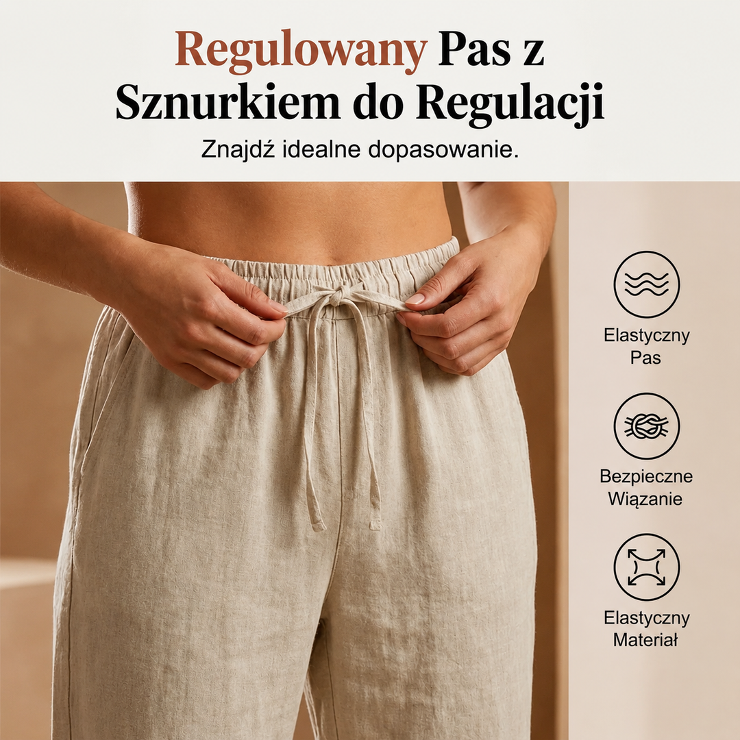 Maja | Bawełniano-Lniane Szorty Damskie